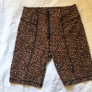 Free people cheetah print bike shorts